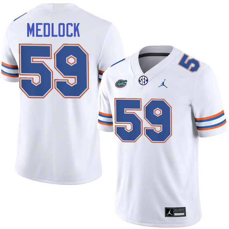 Jahari Medlock Florida Jersey,Florida Gators #59 Jahari Medlock Uniforms,Jersey Youth-White